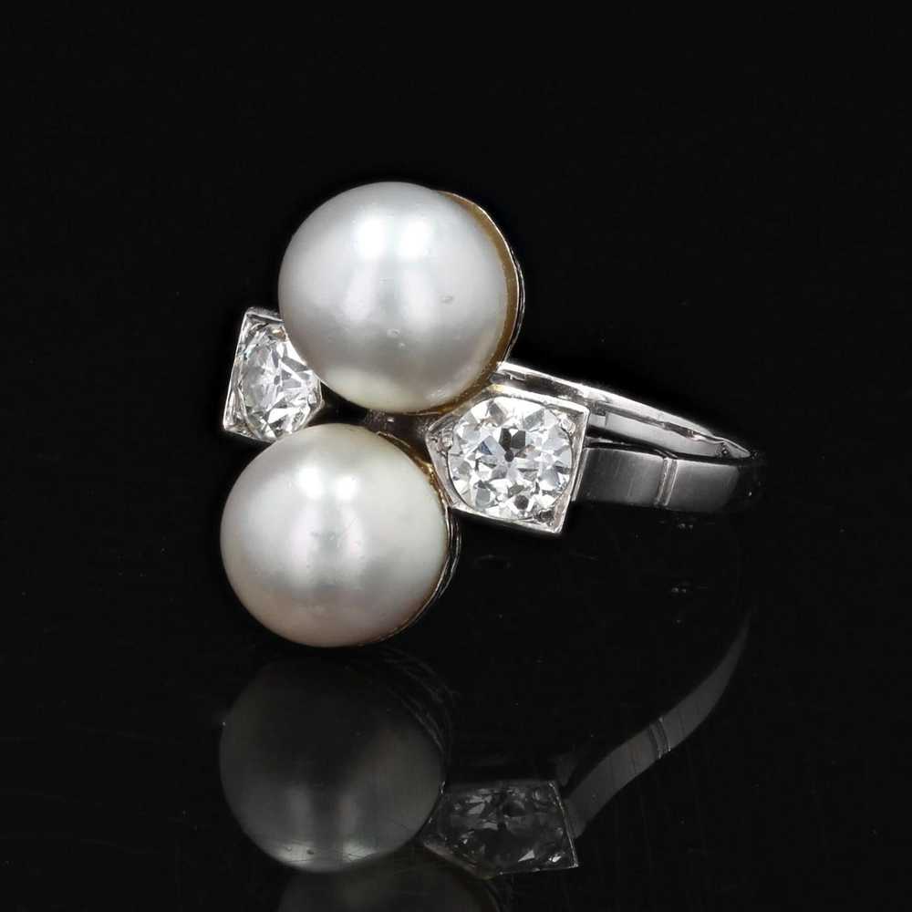 Vintage French 1925s Art Deco Fine Pearl Diamond … - image 6