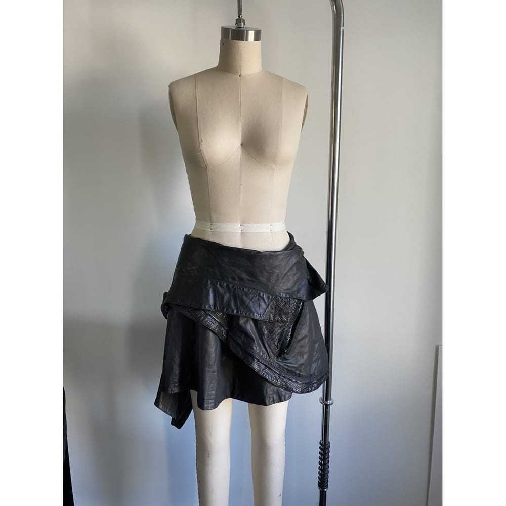 Junya Watanabe Leather mini skirt - image 2
