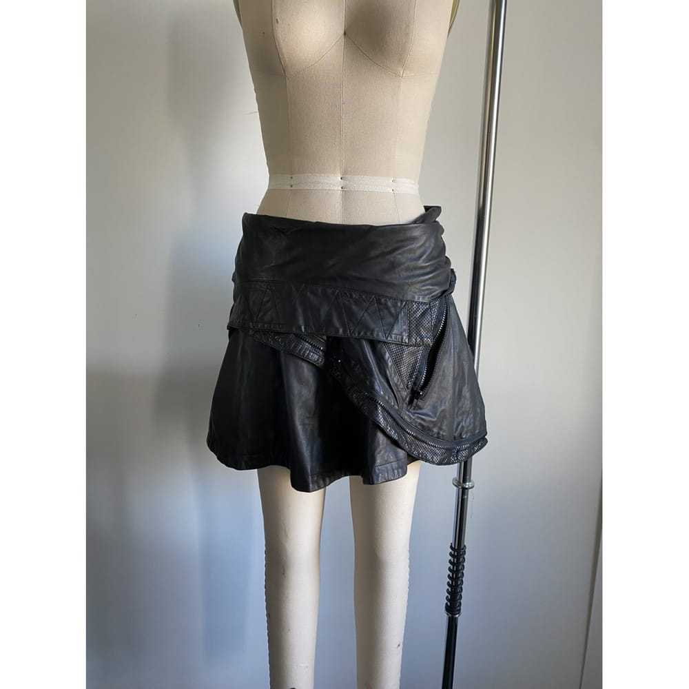 Junya Watanabe Leather mini skirt - image 3