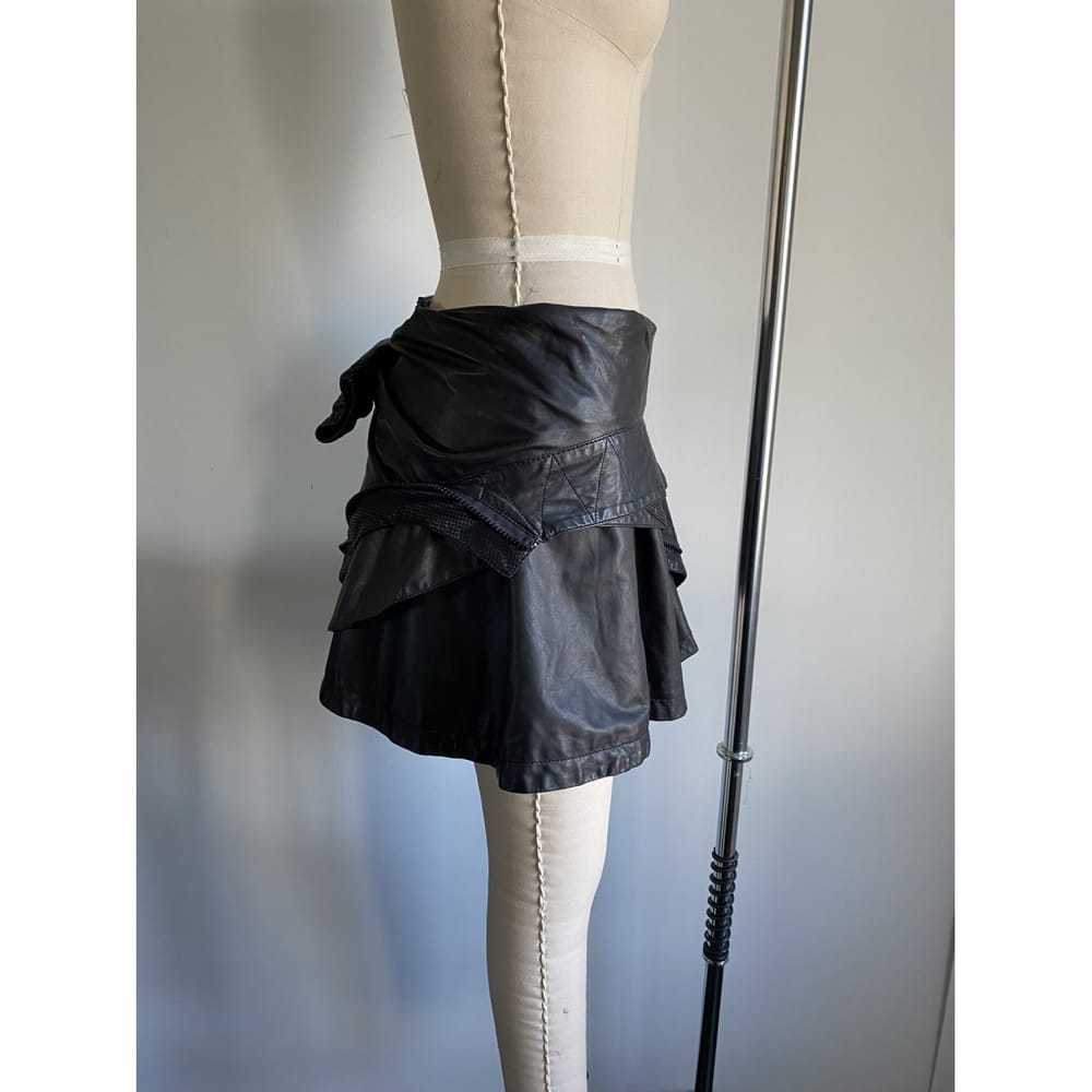 Junya Watanabe Leather mini skirt - image 6