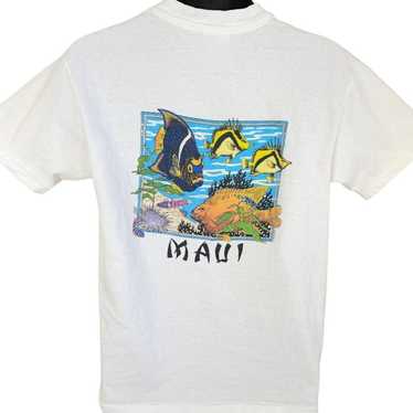 Vintage Maui Tropical Fish T Shirt Mens Size Mediu