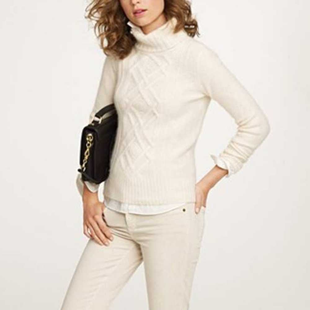 J.Crew J. Crew Sweater Turtleneck Cambridge Cable… - image 9