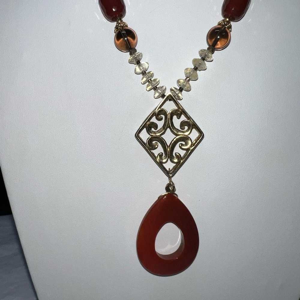 Vintage Vintage Boho Gemstone Carnelian And Gold … - image 2