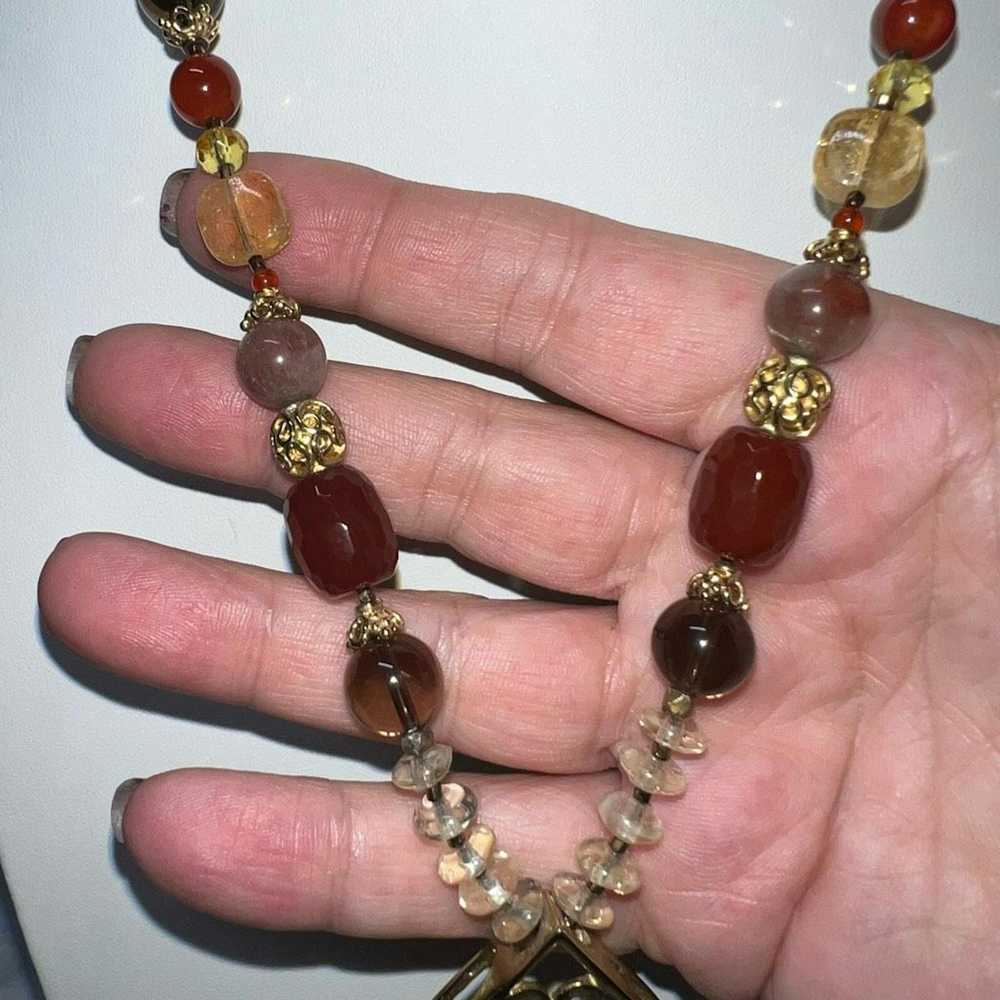 Vintage Vintage Boho Gemstone Carnelian And Gold … - image 6