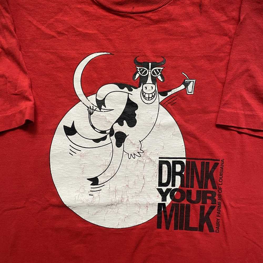 Animal Tee × Humor × Vintage Vintage Dairy Farmer… - image 3