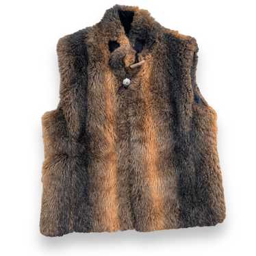 Vintage Glam Faux Fur Vintage Vest - image 1