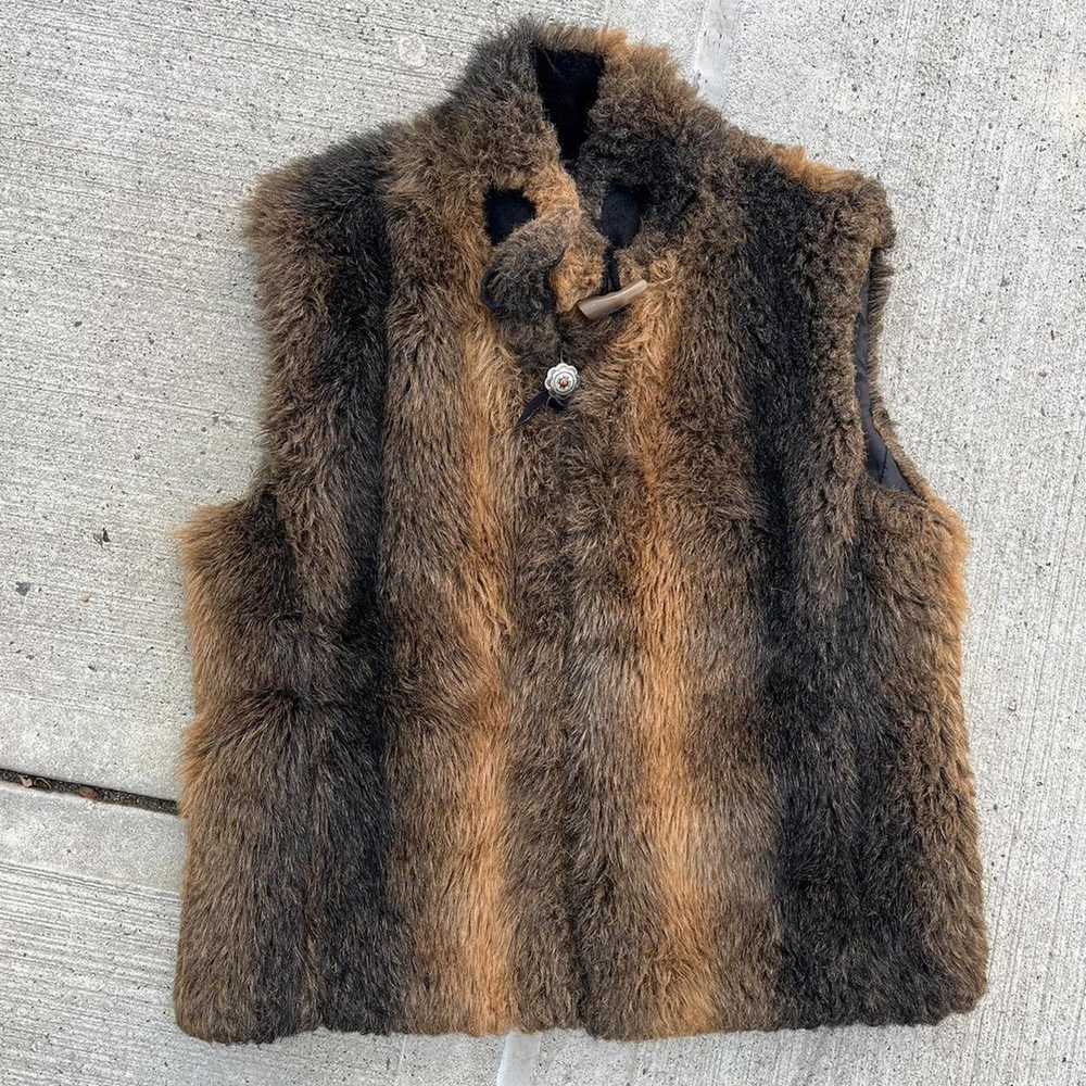 Vintage Glam Faux Fur Vintage Vest - image 4