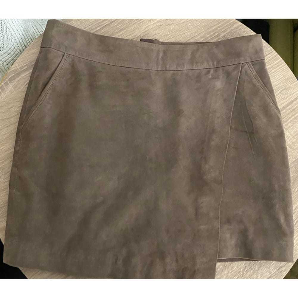Berenice Leather mid-length skirt - image 2