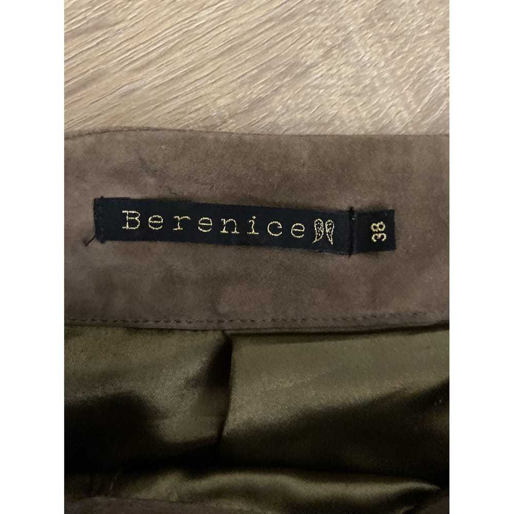 Berenice Leather mid-length skirt - image 4