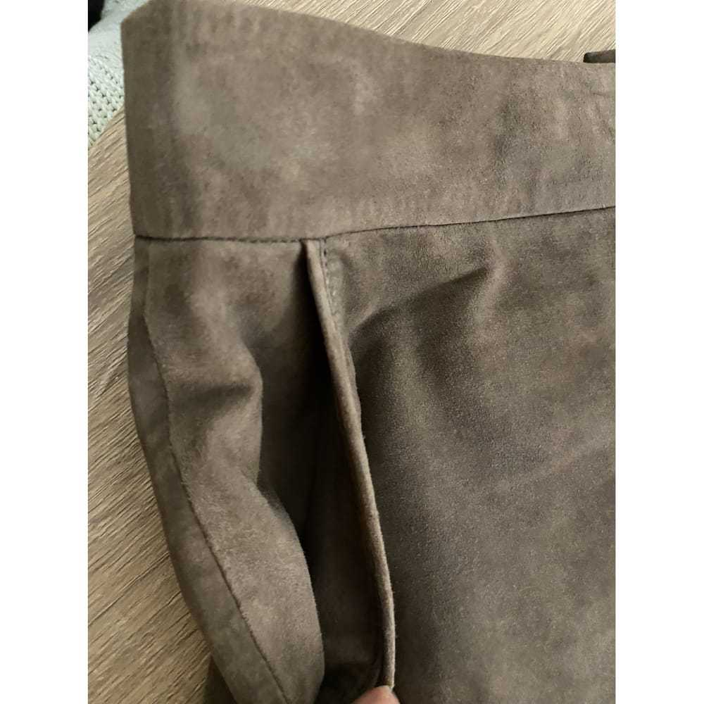 Berenice Leather mid-length skirt - image 5