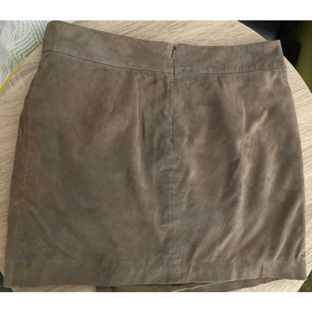 Berenice Leather mid-length skirt - image 6
