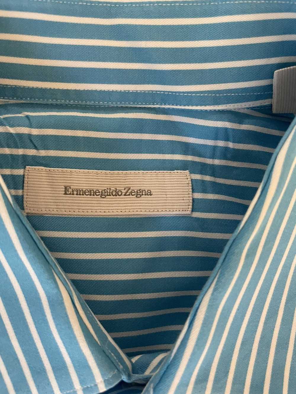 Ermenegildo Zegna × Vintage Button Under Collar S… - image 3