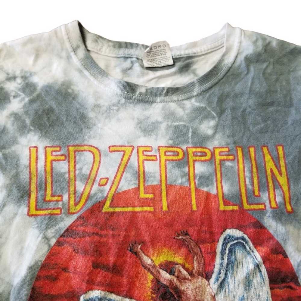 Led Zeppelin U.S. Tour 1975 Gray Tie Dyed T-shirt - image 3