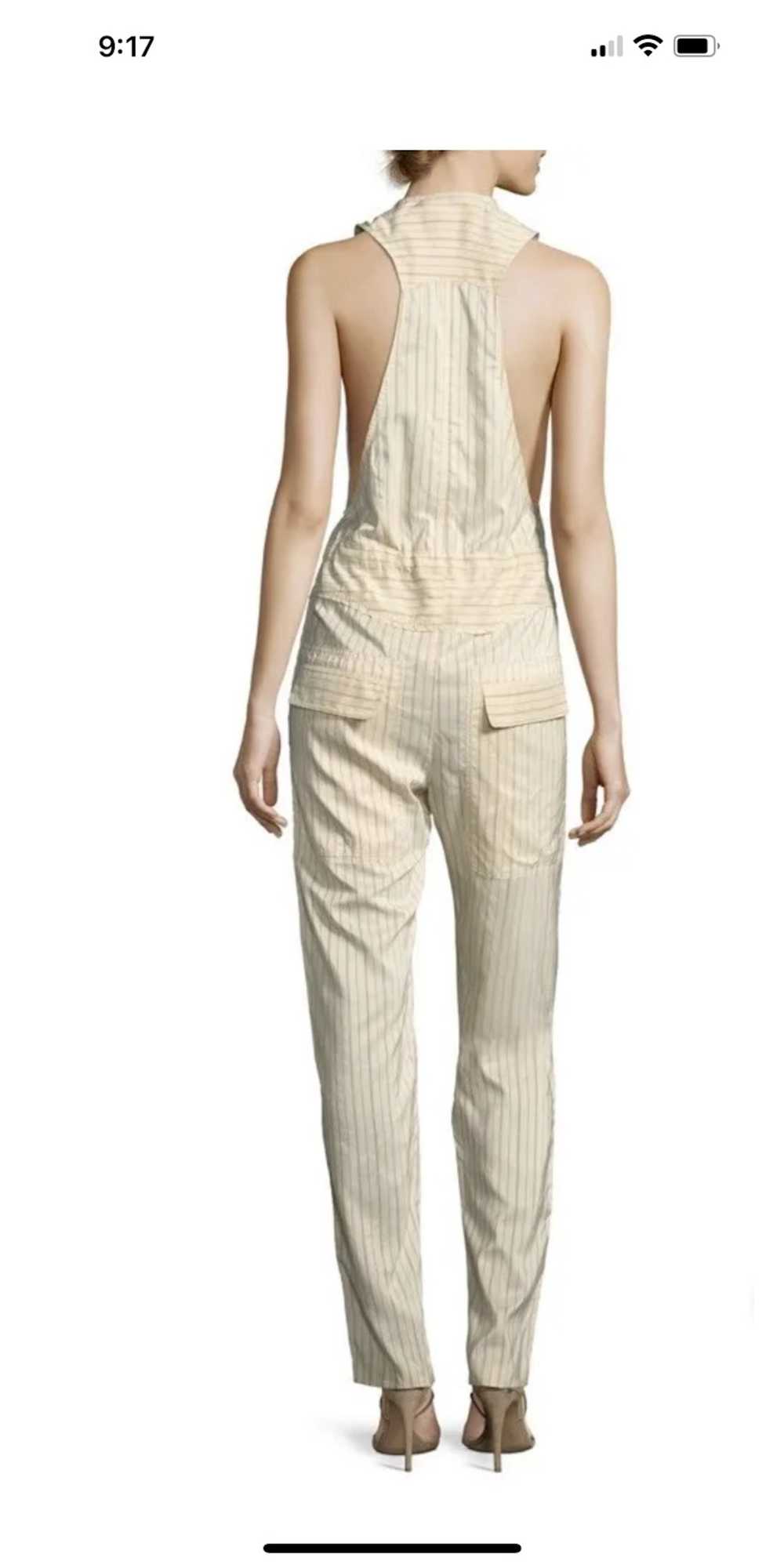 Isabel Marant Pinstripe Sleeveless Cargo Jumpsuit - image 2