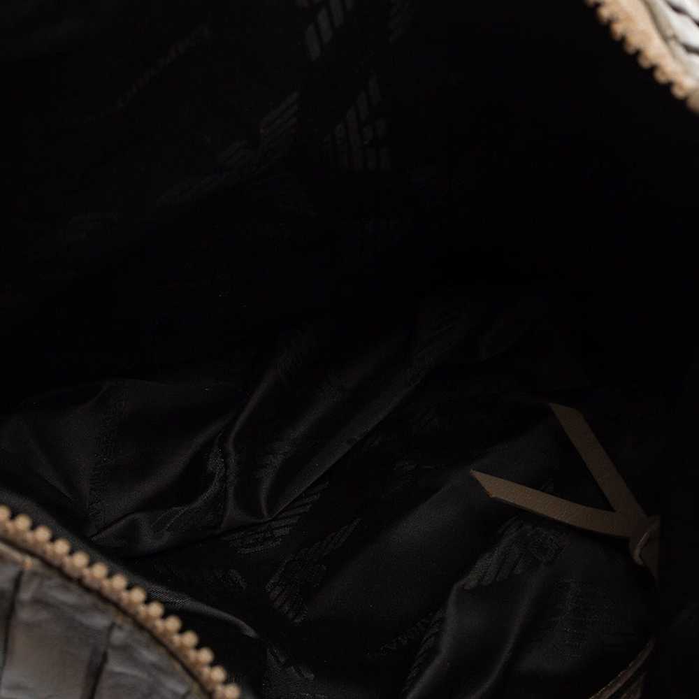 Armani EMPORIO ARMANI Grey Leather Leather Zip Ar… - image 6