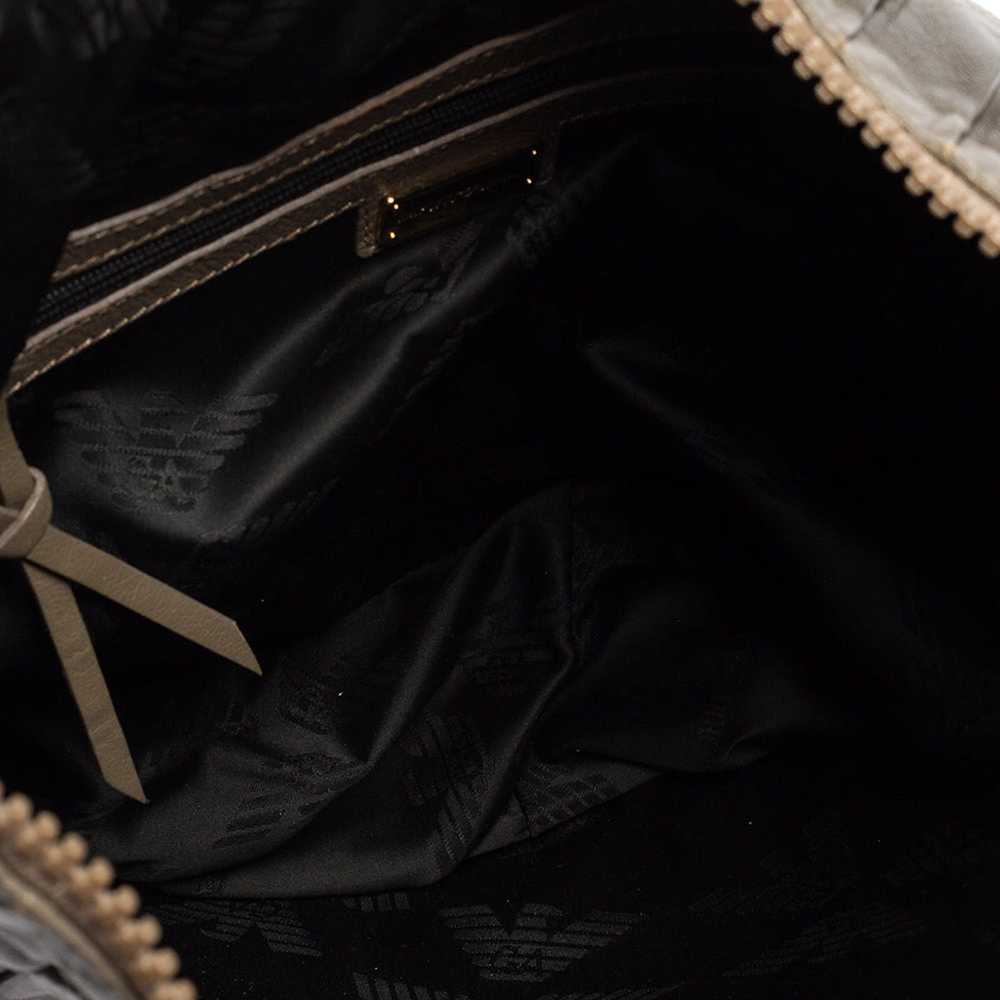 Armani EMPORIO ARMANI Grey Leather Leather Zip Ar… - image 7