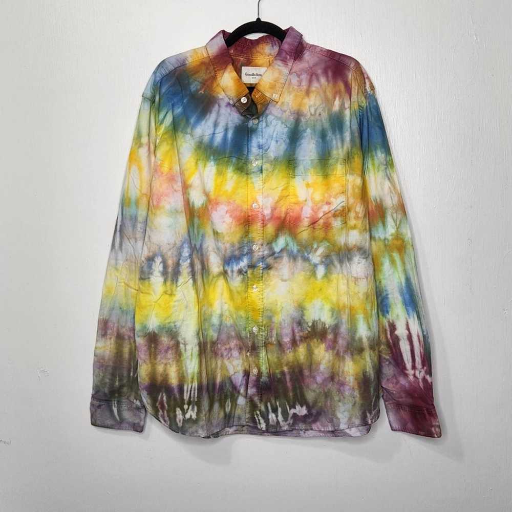 Vintage Ice Tie Dye Custom Earth Tones Nature Lon… - image 5