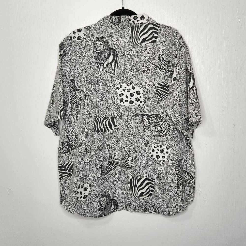 Vintage Vintage Zebra Animal Print Button Shirt C… - image 4