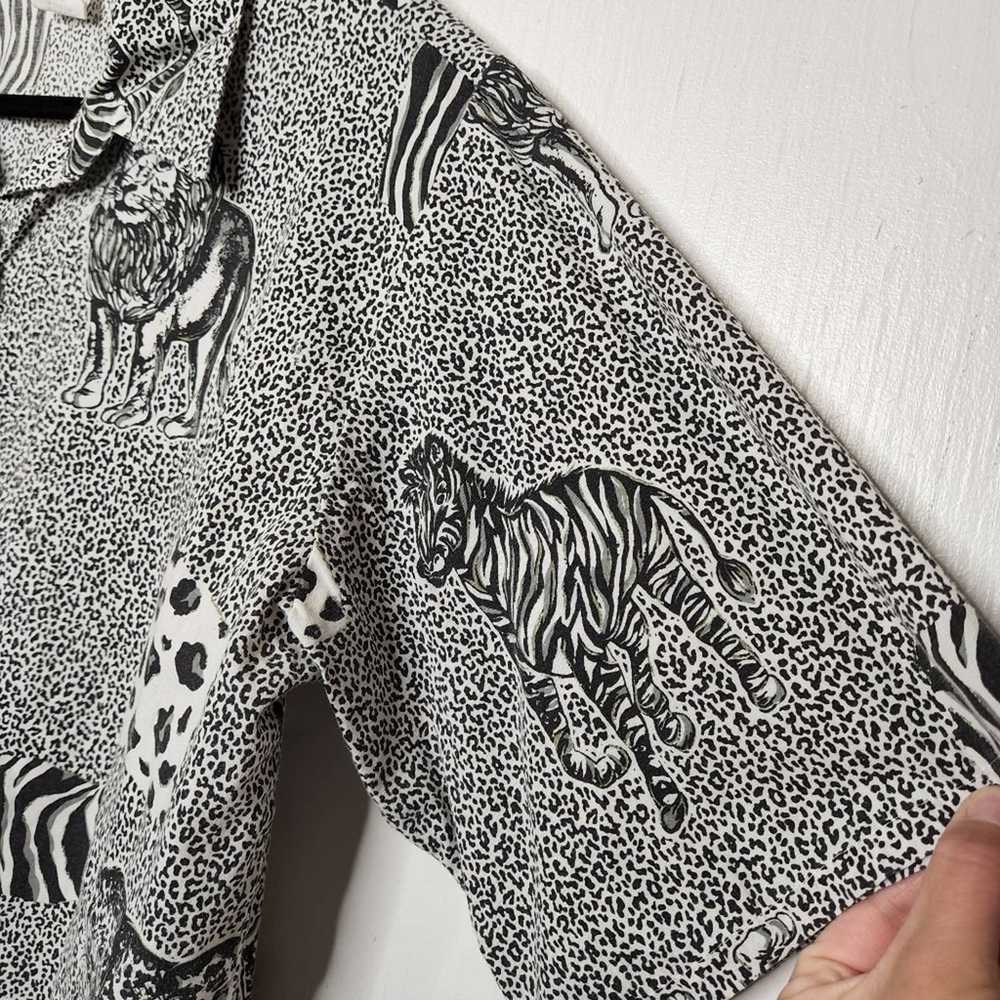 Vintage Vintage Zebra Animal Print Button Shirt C… - image 6