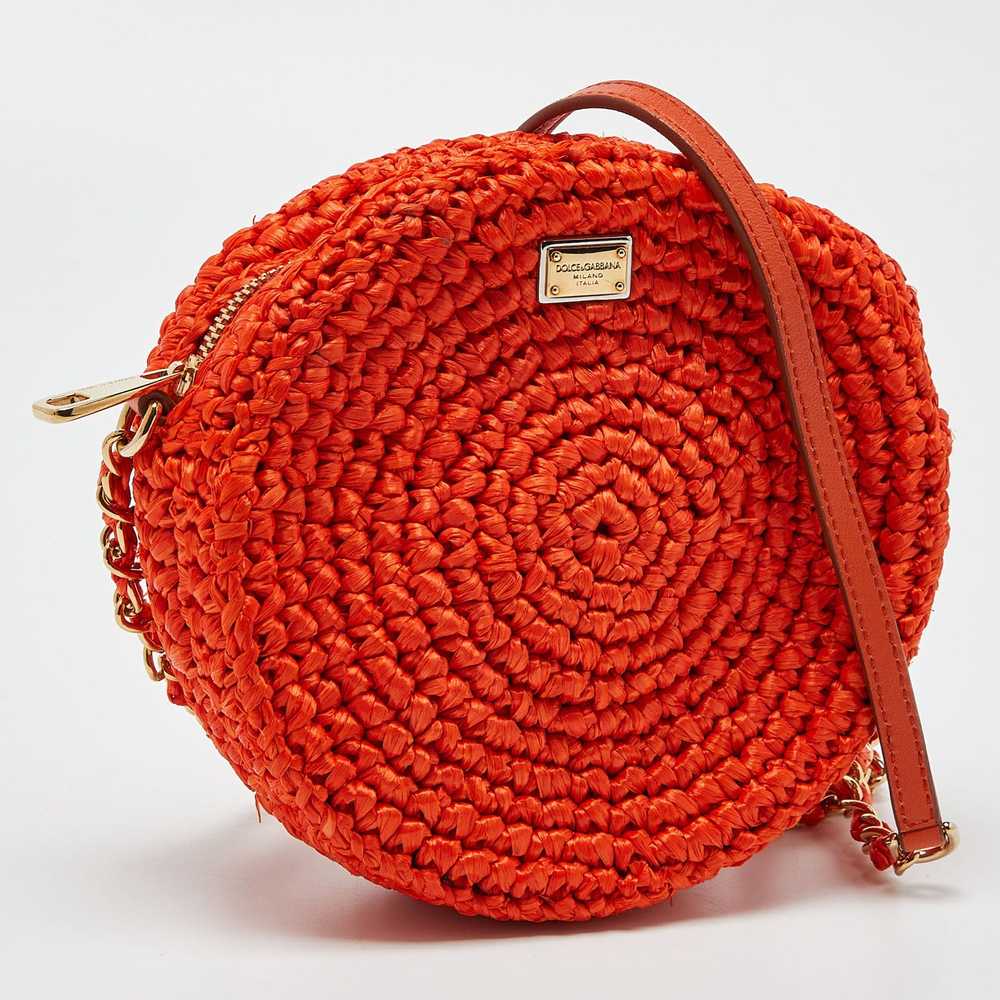 Dolce & Gabbana DOLCE & GABBANA Orange Raffia and… - image 3