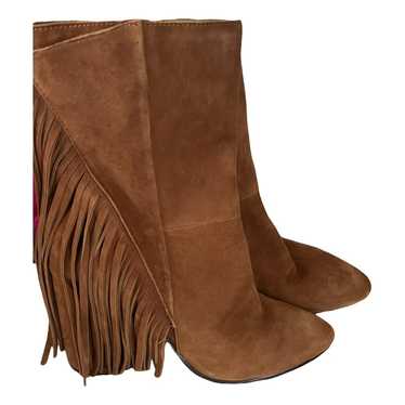 Dolce Vita Haken Suede Leather Ankle Booties Boots 11 Brown