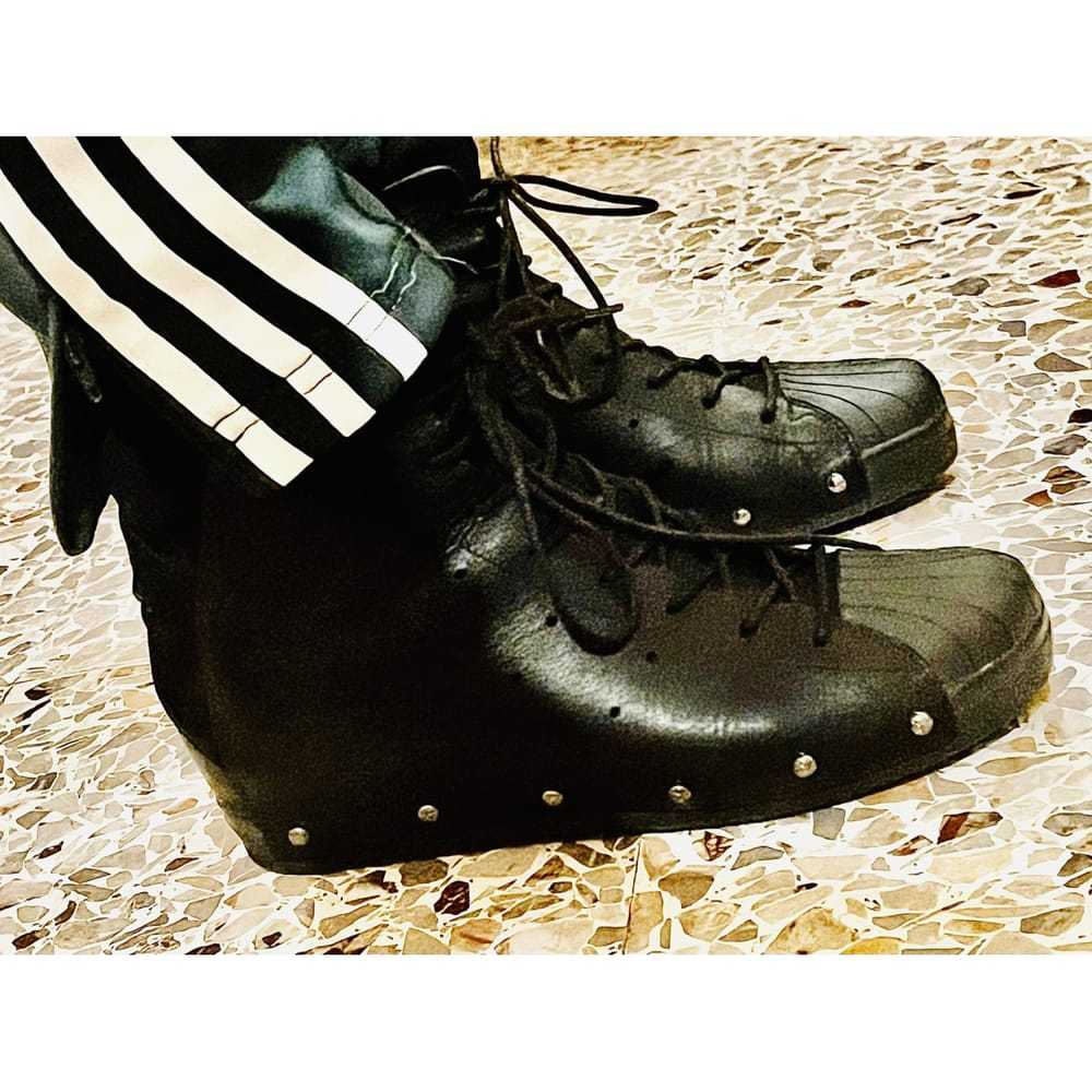 Y-3 by Yohji Yamamoto Leather lace up boots - image 7