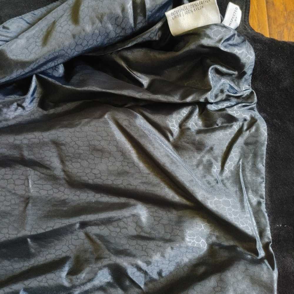 Vintage Global Identity black cropped leather jac… - image 5