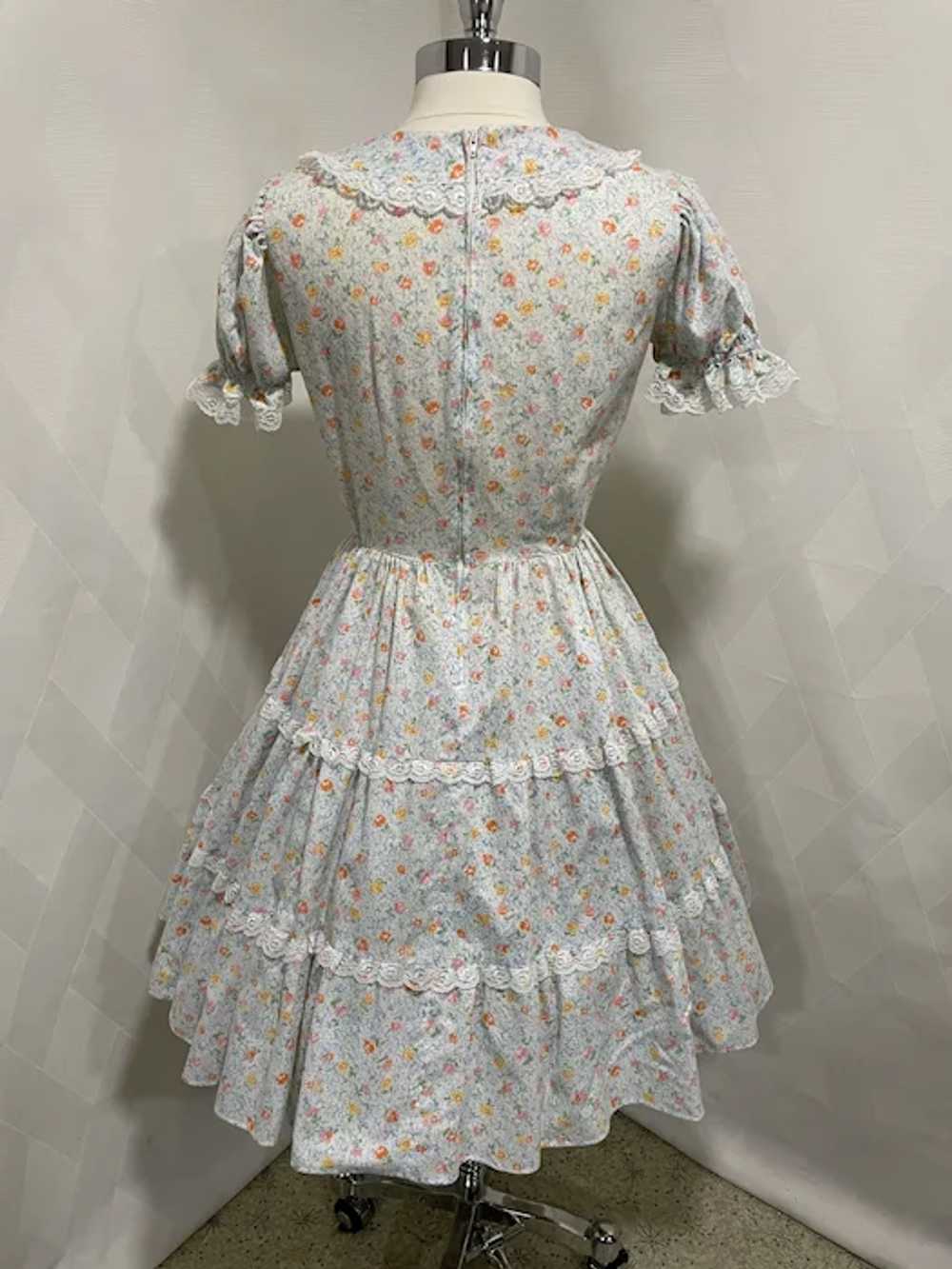 Vintage 1960s Jeri Bee Floral Print Western Dress - image 4