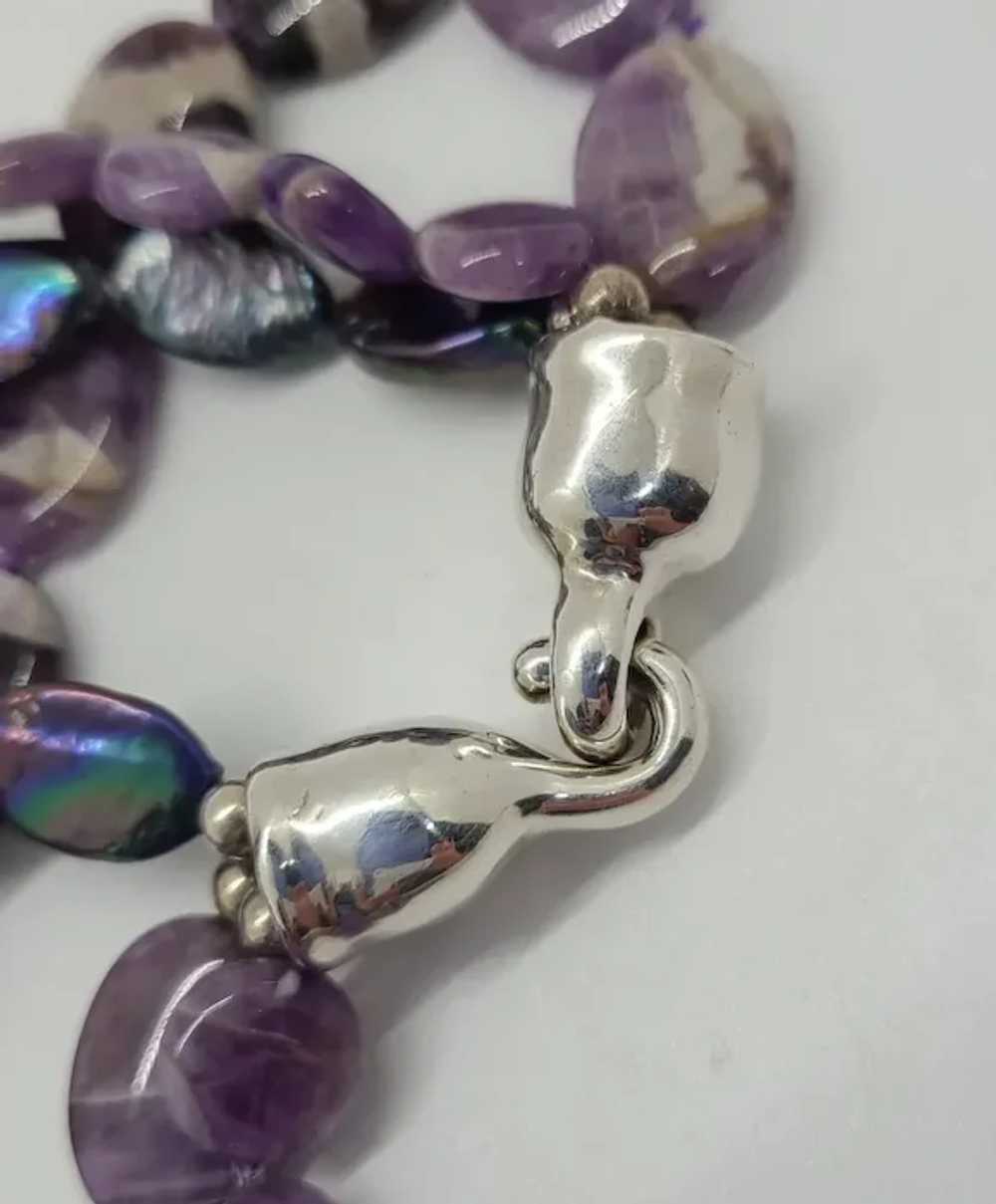 Beautiful Amethyst Sterling Silver Statement Neck… - image 6