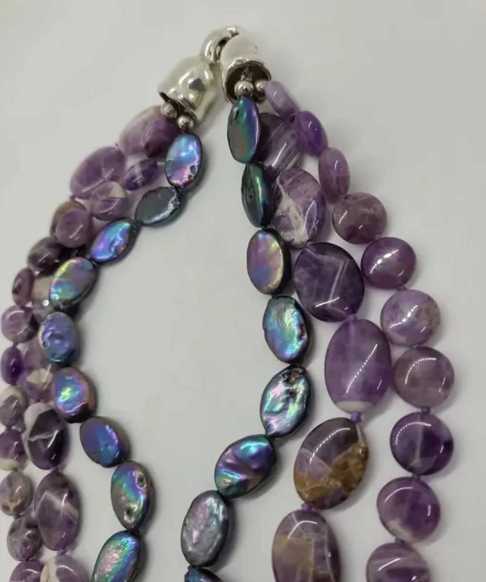 Beautiful Amethyst Sterling Silver Statement Neck… - image 7