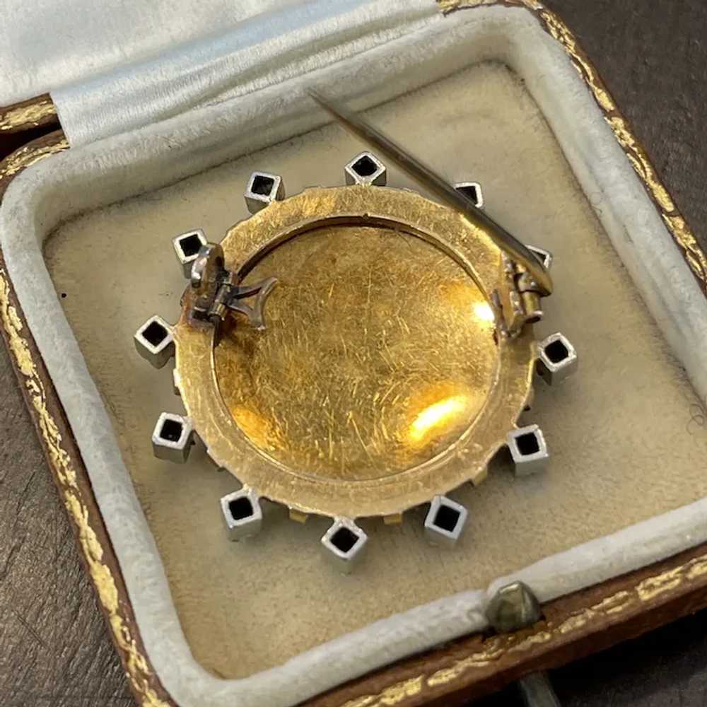 Antique 18k Gold French Enamel Scene Brooch Maste… - image 4