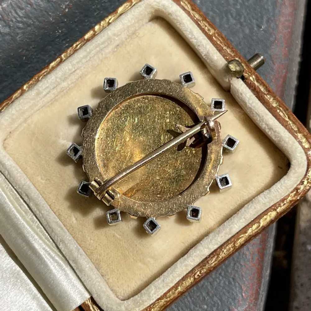 Antique 18k Gold French Enamel Scene Brooch Maste… - image 6