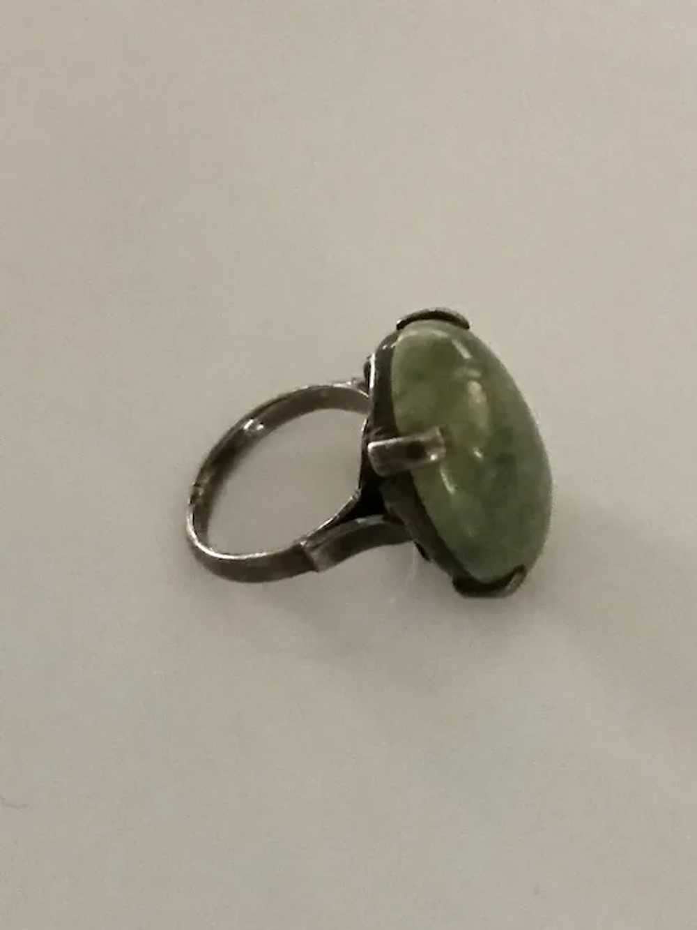 Vintage Natural Jade Ring - image 2