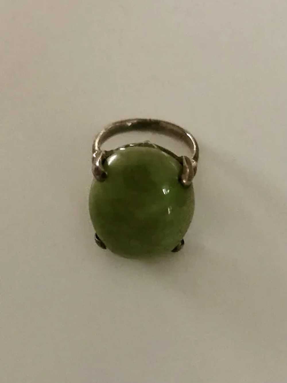 Vintage Natural Jade Ring - image 3