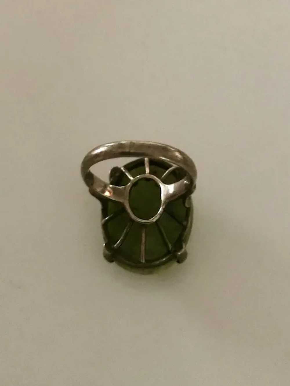 Vintage Natural Jade Ring - image 4