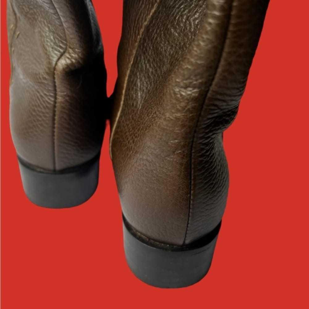 Fendi Leather riding boots - image 4