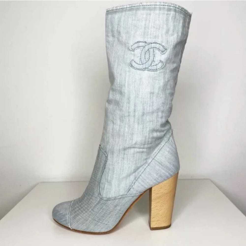 Chanel Cloth wellington boots - image 8