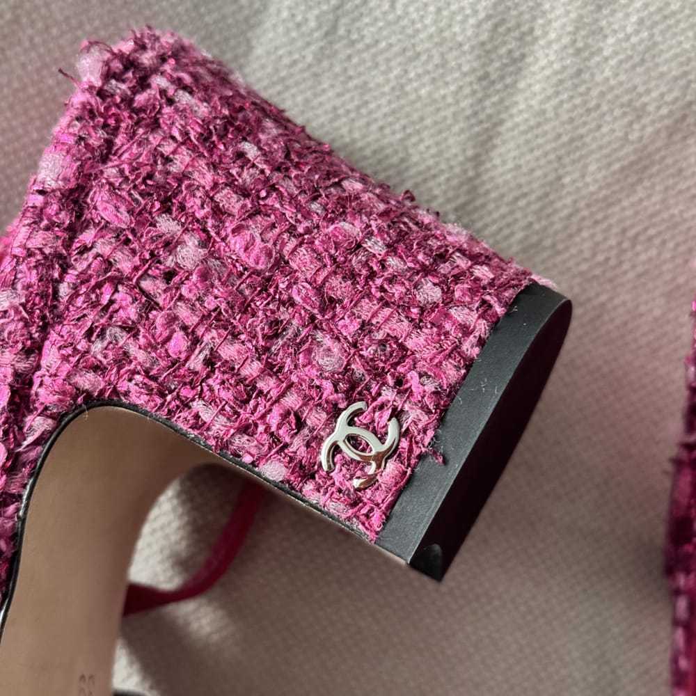 Chanel Slingback tweed sandal - image 5