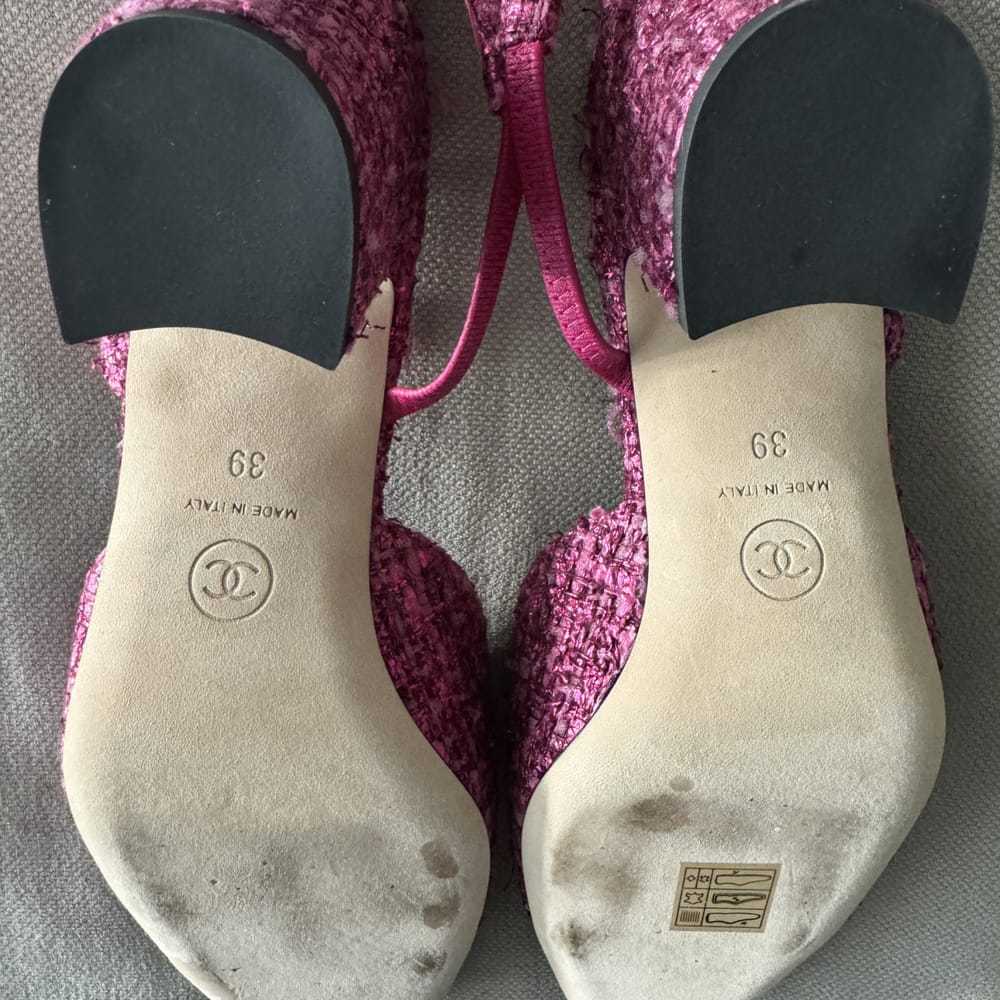 Chanel Slingback tweed sandal - image 8