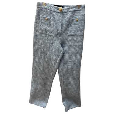 Massimo Dutti Women Pants US 4 EU 36 ecru Straight Fit Linen