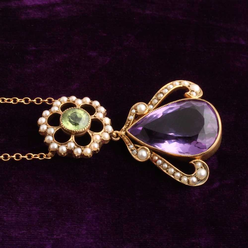 Edwardian Suffragette Colors Necklace - image 2