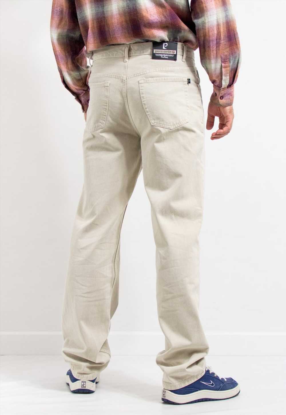 PIERRE CARDIN jeans Vintage beige denim straight … - image 2