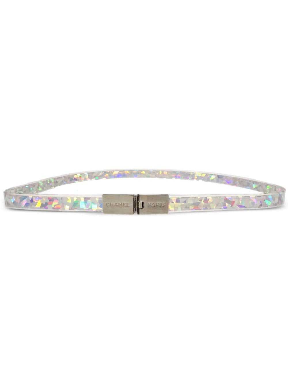 CHANEL Pre-Owned 2000 iridescent-effect belt - Si… - image 1