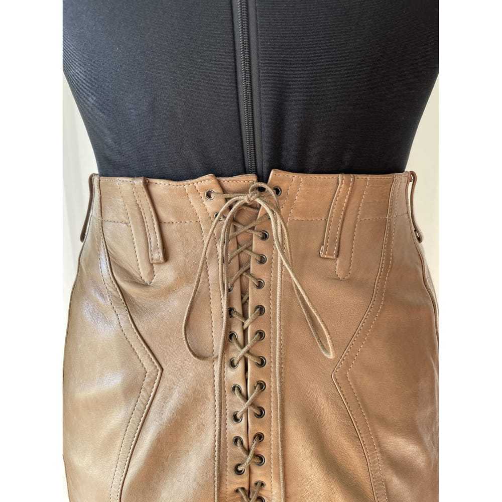 Alaïa Leather mini skirt - image 12