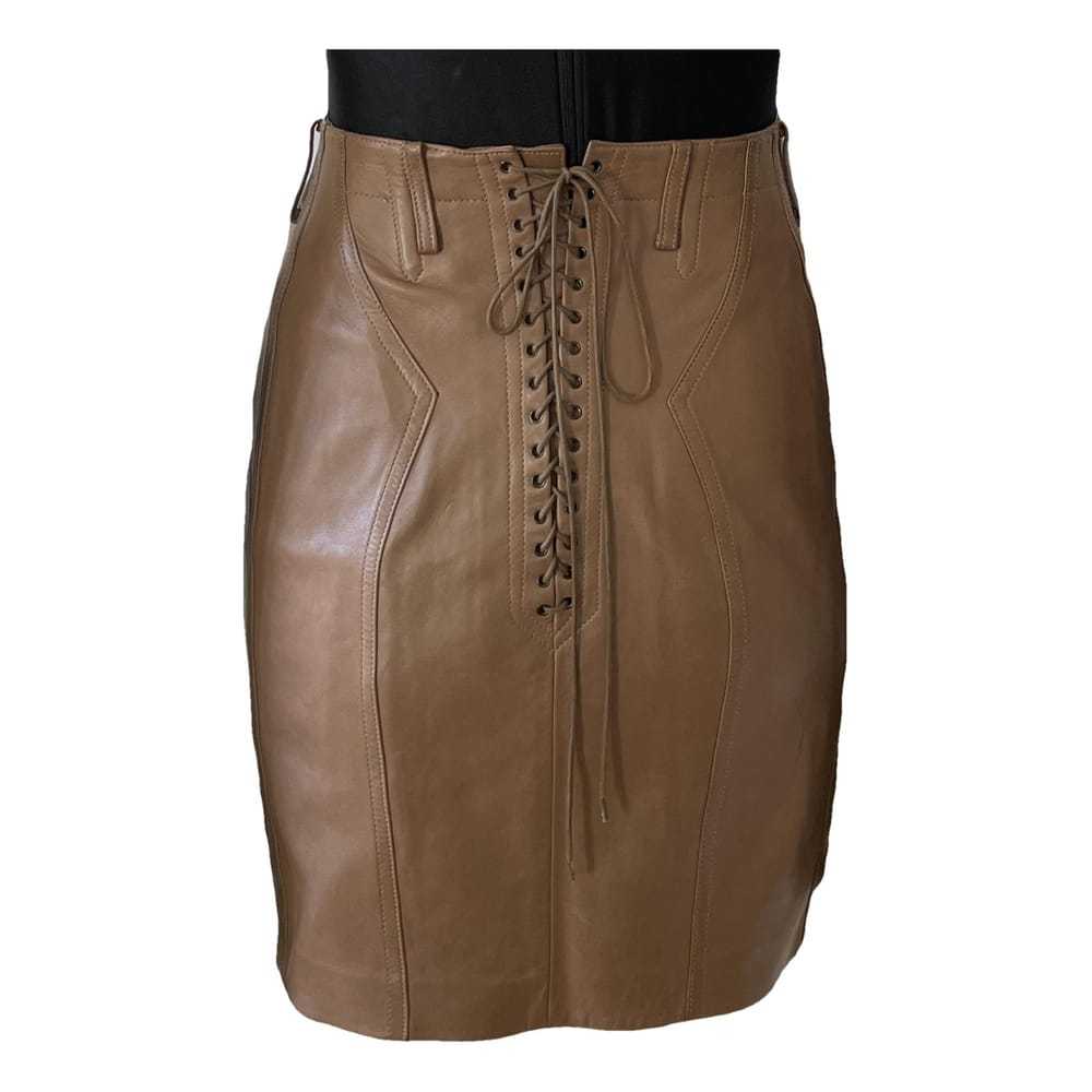 Alaïa Leather mini skirt - image 1
