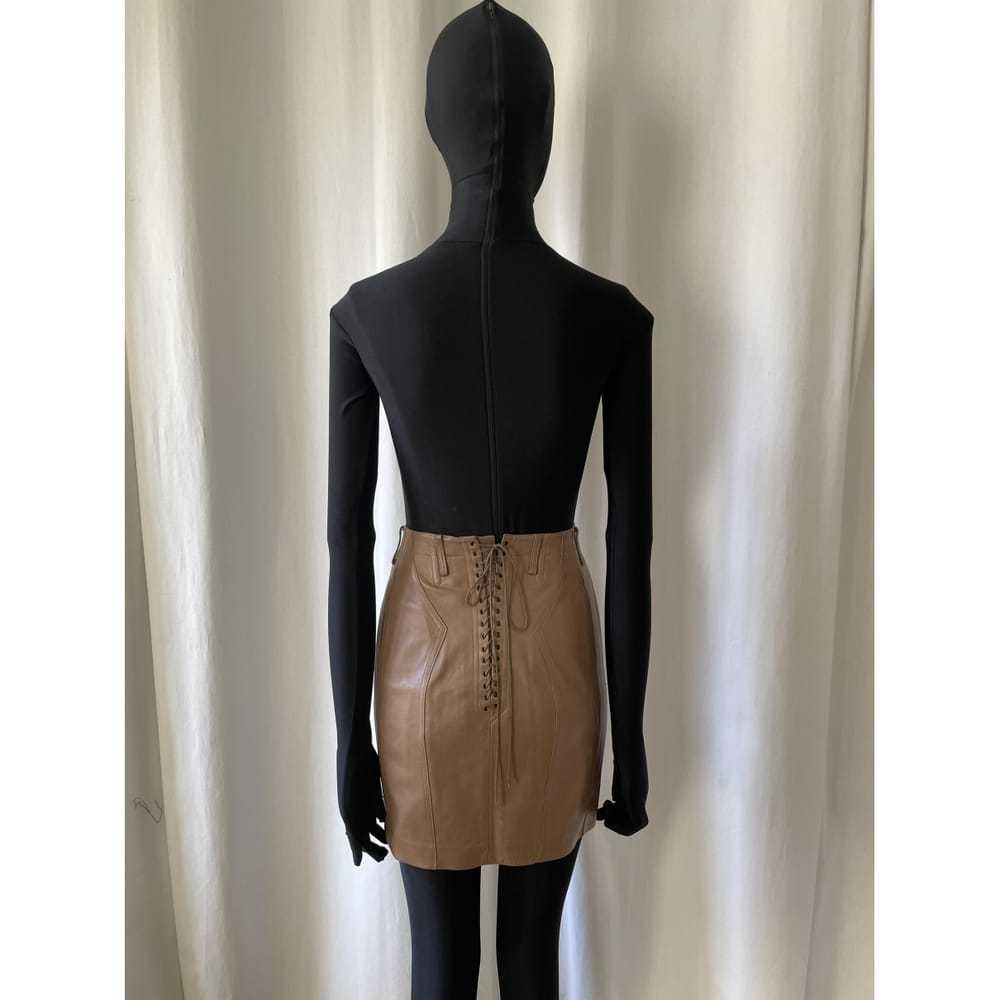 Alaïa Leather mini skirt - image 2