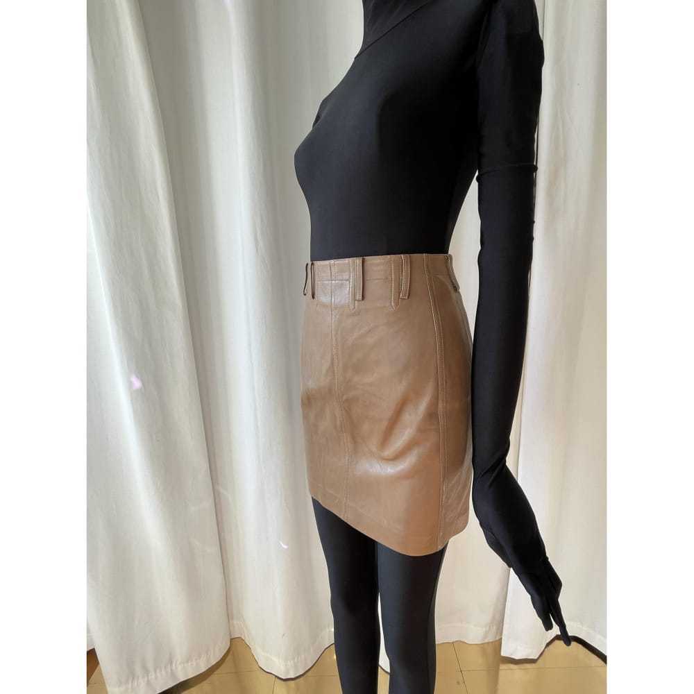 Alaïa Leather mini skirt - image 3