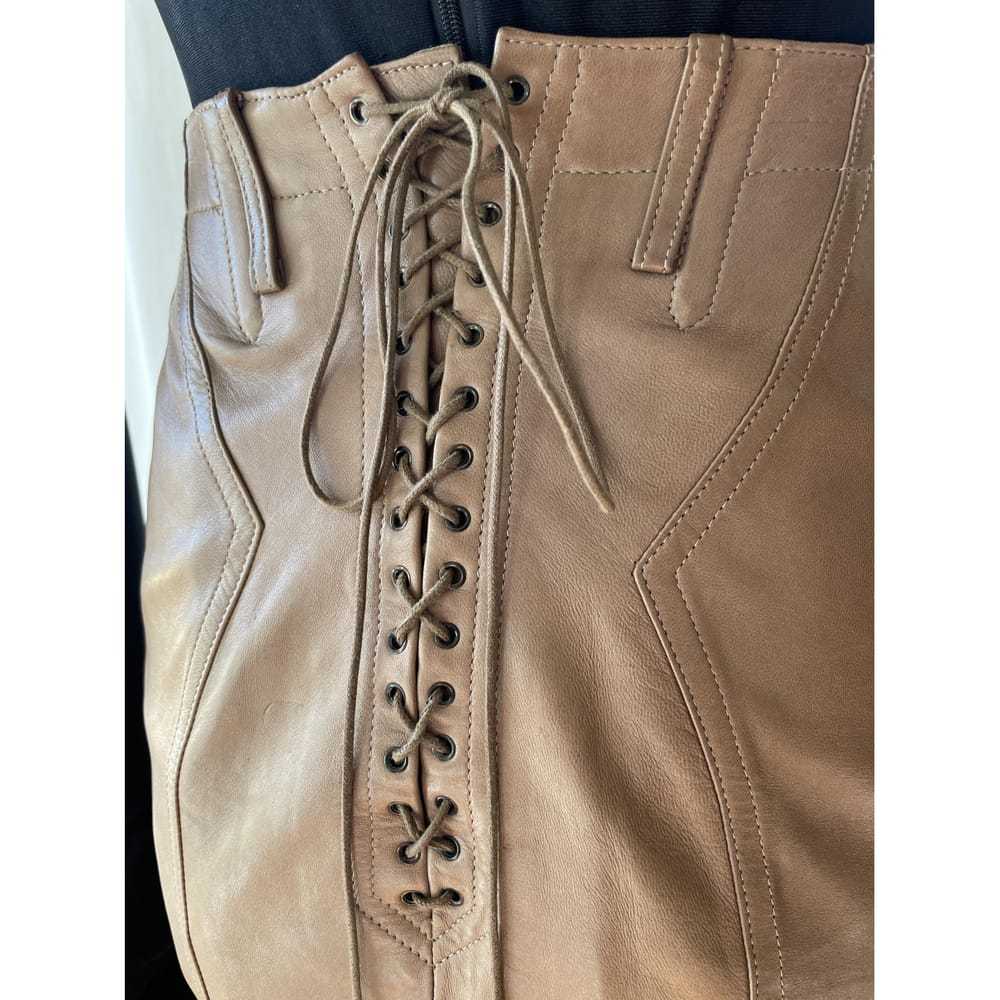 Alaïa Leather mini skirt - image 5