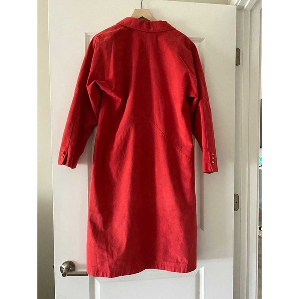 Vintage Red Ultra Suede Samuel Roberts One Button… - image 2