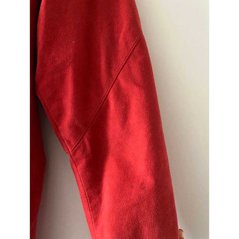 Vintage Red Ultra Suede Samuel Roberts One Button… - image 4